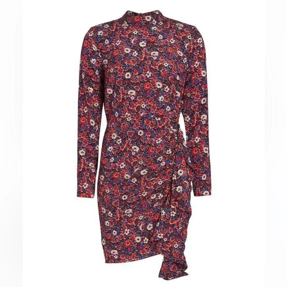 NWT Veronica Beard Louella Dress in Berry Multi Floral Size 8 - Picture 2 of 11